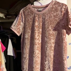 Pink velvet top